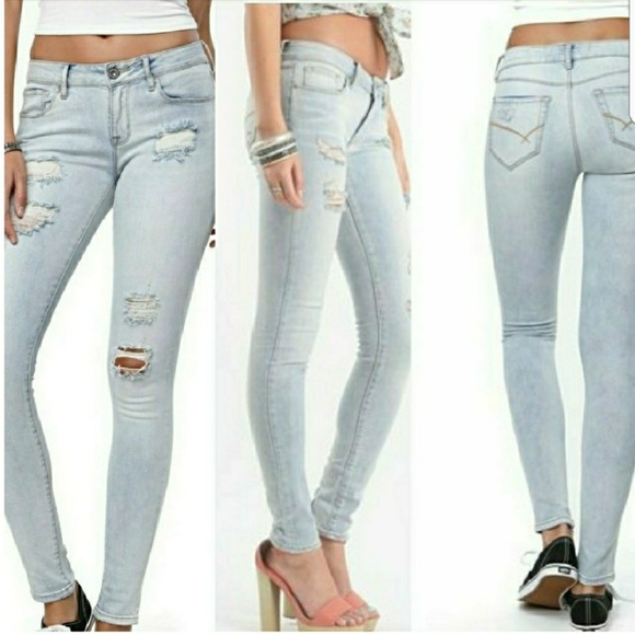 BULLHEAD BLACK SKINNIEST DENIM JEANS - Picture 2 of 6